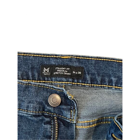 Members Mark Straight Jeans 34x30 - Picture 3 of 3